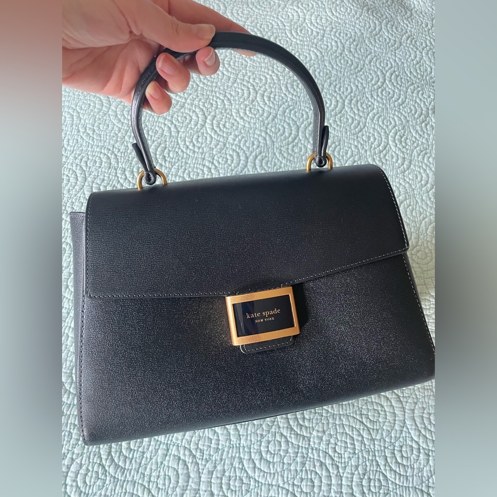 Black Kate Spade bag- black medium size